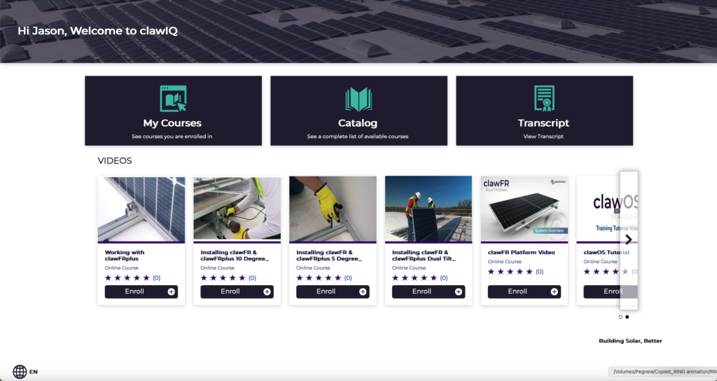 image of the dashboard for clawIQ
